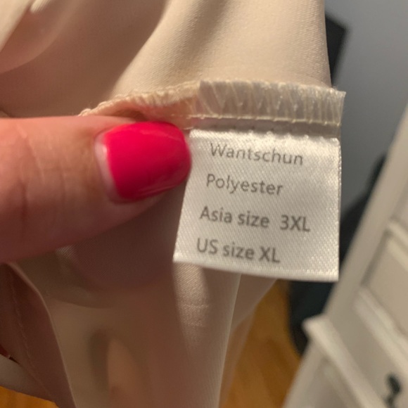 Cream Silk Like Tank - Picture 2 of 2